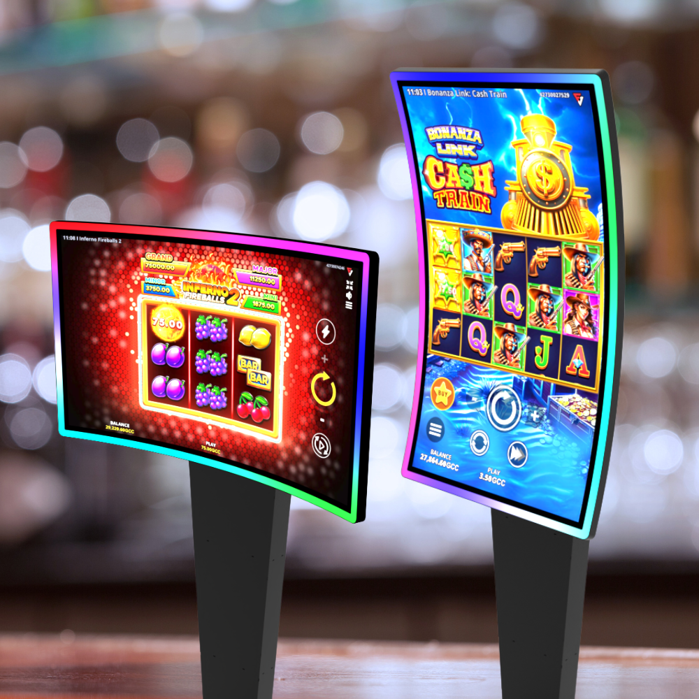 MS Gaming tablets installed in a bar